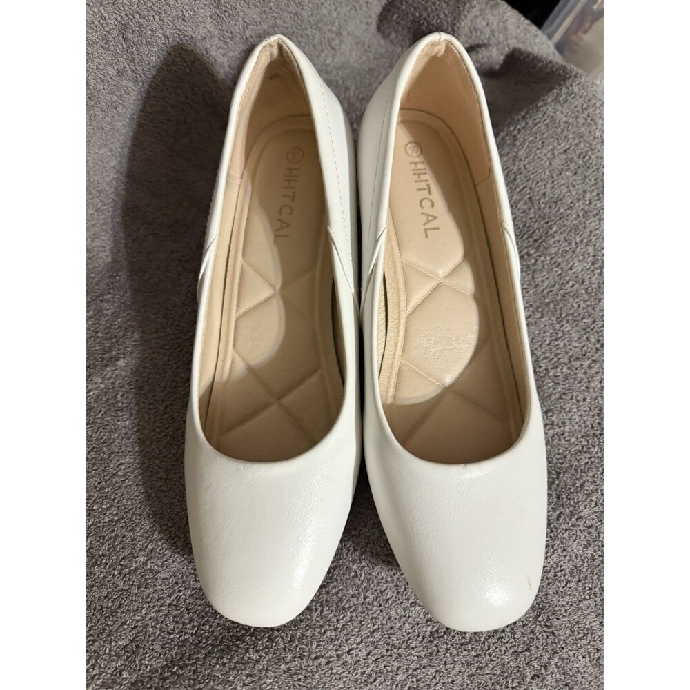 HHTCAL Low Block Heel Pumps Women Size 10